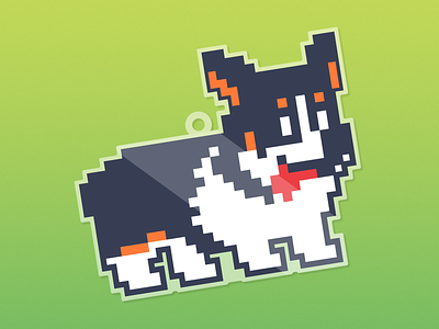 Wallace.dog Charm 8bit corgi dog gameart pixel pixel art pixelart retro ドット絵