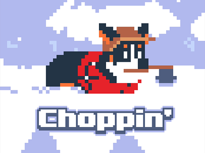 108 Choppin' Down a Tree 8bit animation chop corgi cute kawaii pets pixelanimation pixelart pixelpets retro snow ドット絵
