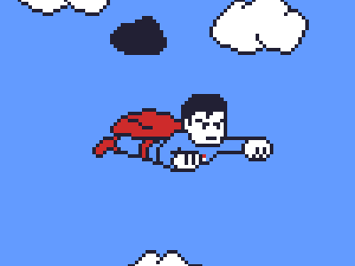 Superman pixel art pixel dailies pixelart superman