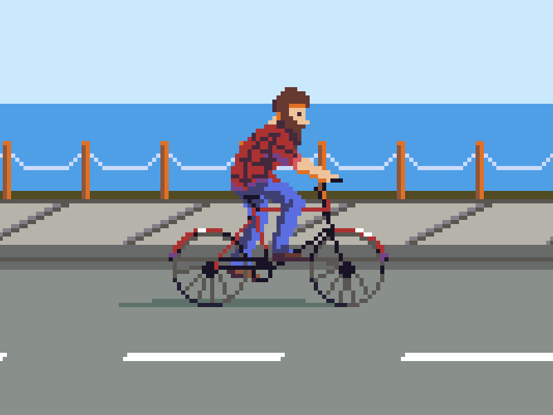 Bicycle animation bicycle hipster pixel art pixel dailies pixelart
