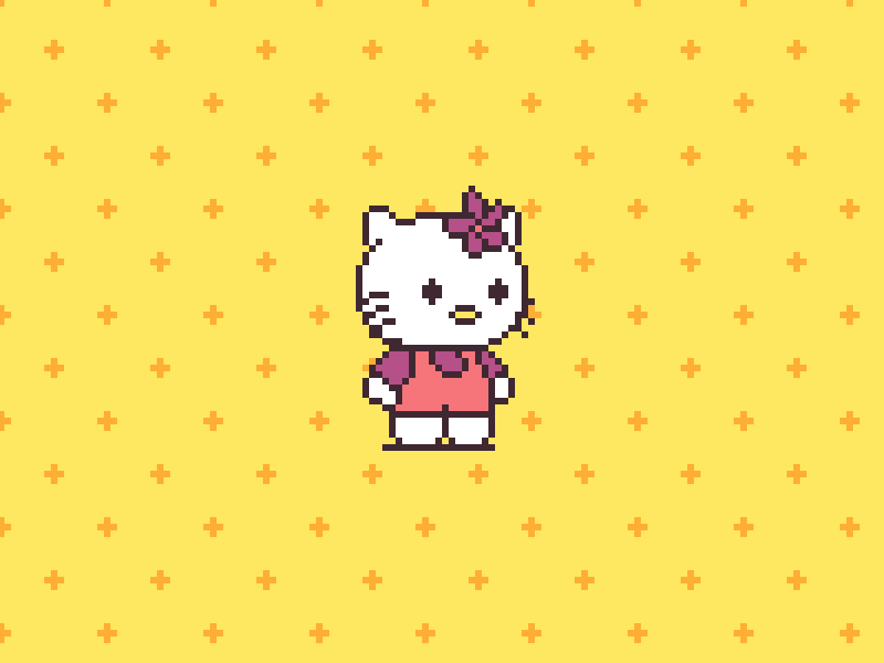 Hello Kitty animation cute hello kitty kitty pixel pixel art pixel dailies pixel dailies pixelart