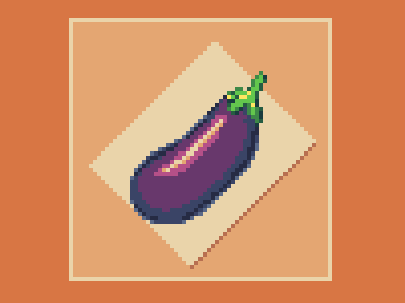 Eggplant animation chop chopping eggplant pixel pixel art pixel dailies pixel dailies pixelart