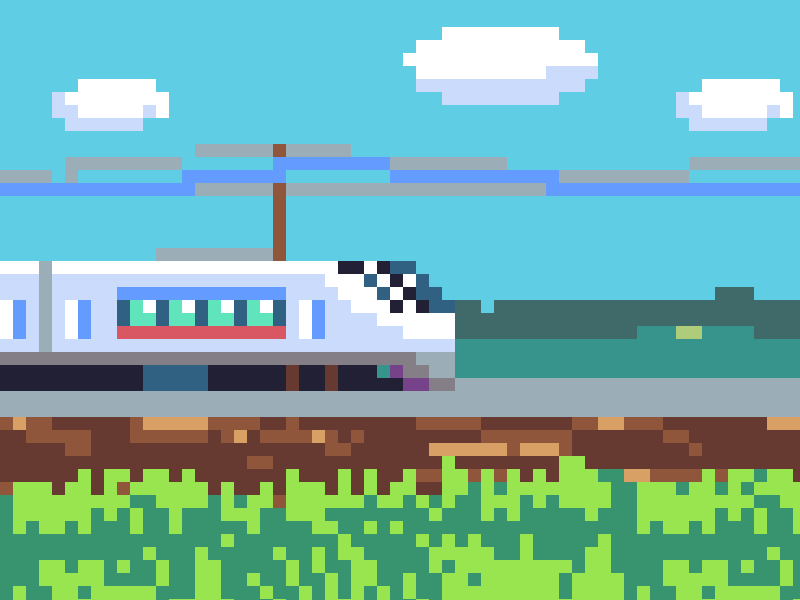 Train animation pixel pixel art pixel dailies pixel dailies pixelart train