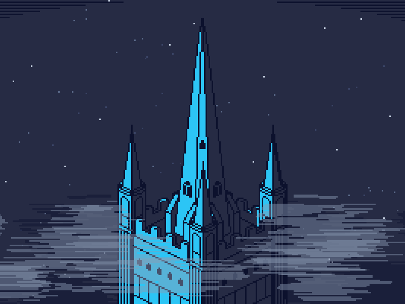 Spire animation building isometric pixel pixel animation pixel art pixel dailies pixel dailies spire