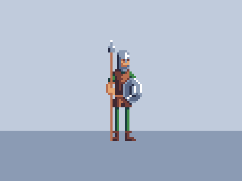 Spearman animation pixel pixel animation pixel art pixel dailies pixel dailies spear spearman