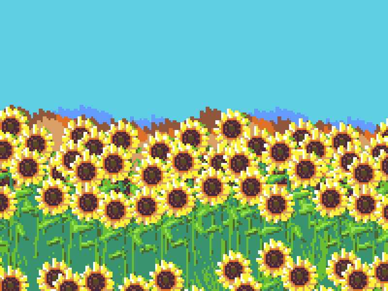 Sunflowers animation flower flowers pixel pixel animation pixel art pixel dailies pixel dailies plant sunflower sunflowers