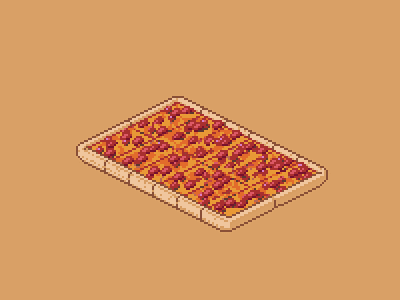 Tray of Maroni's Pizza pixel pixel art pixelart pizza tray