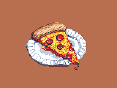 Pixel Pizza Slice pepperoni pixel art pixelart pizza