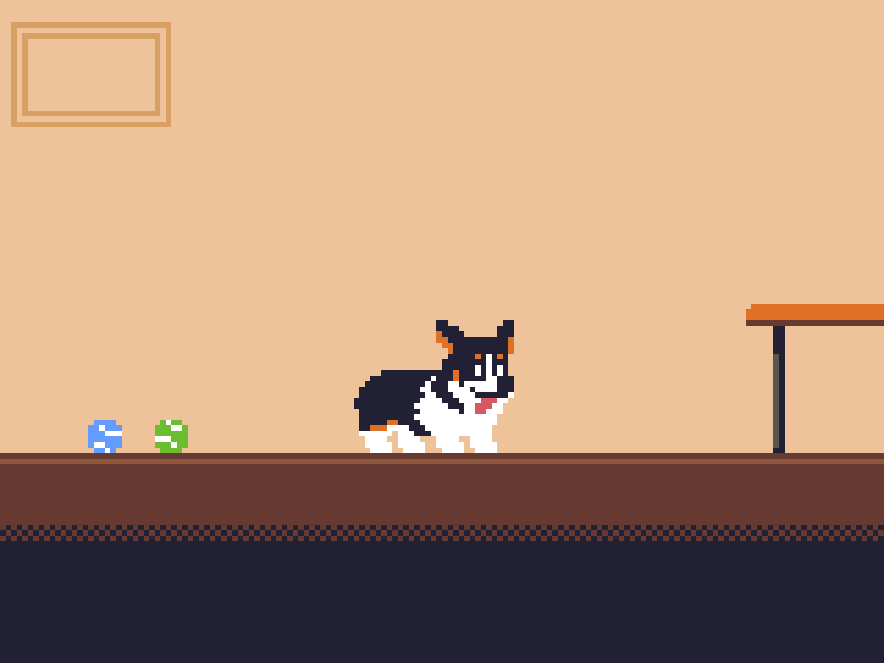 15 Beg 8bit animation beg corgi dog pixelanimation pixelart ドット絵