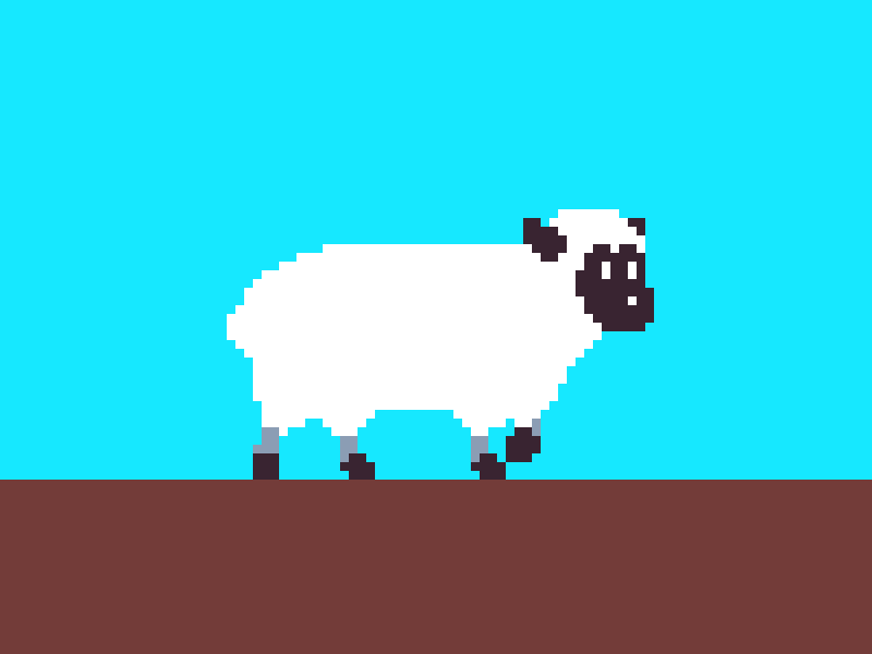 Sheep Walk Cycle 8bit animation pixel pixel animation pixel art pixelart retro
