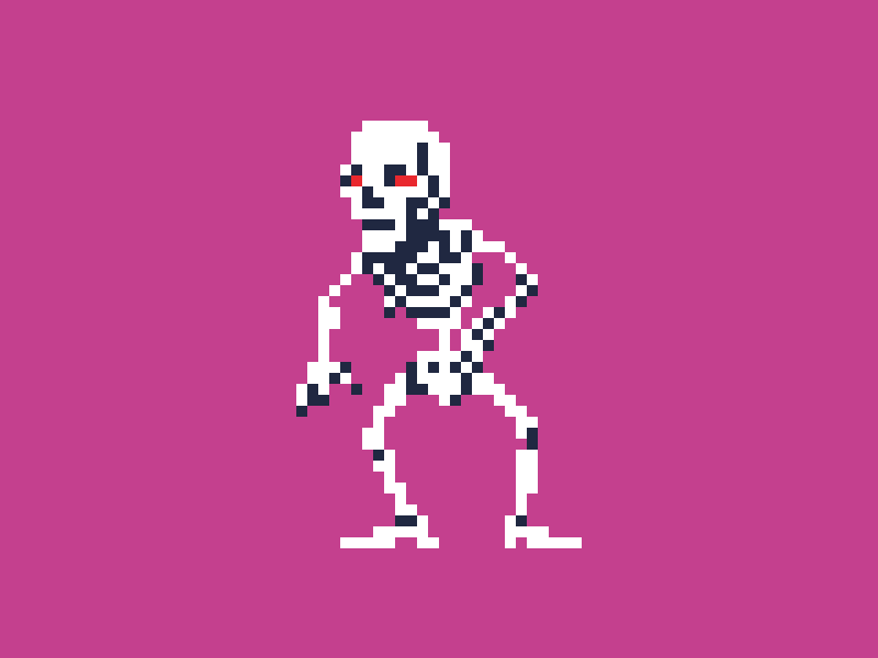 Skeleton Pixel Art Sprite