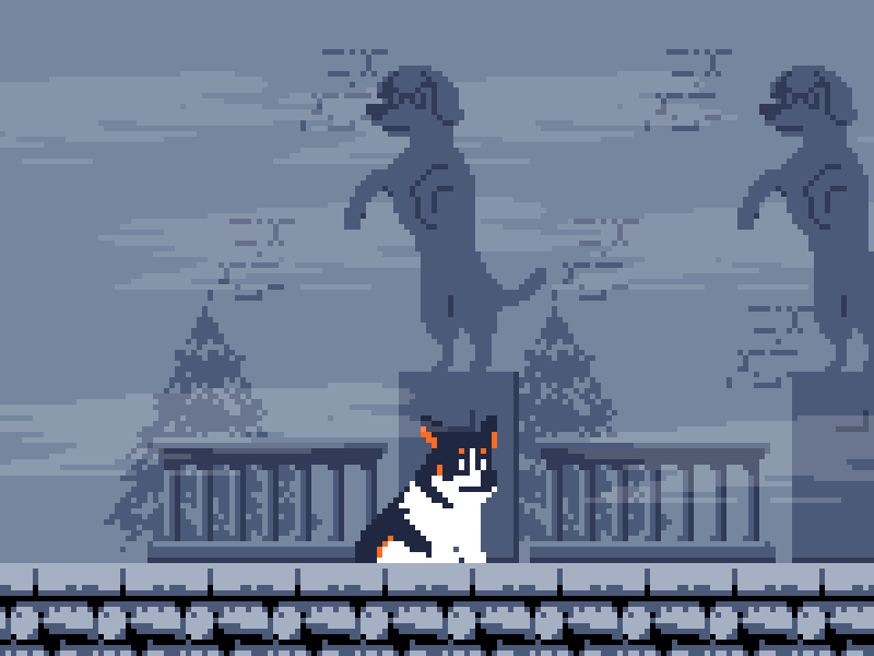 77 Zero 8bit animation corgi dog ghost pixelart retro spooky thenightmarebeforechristmas zero ドット絵