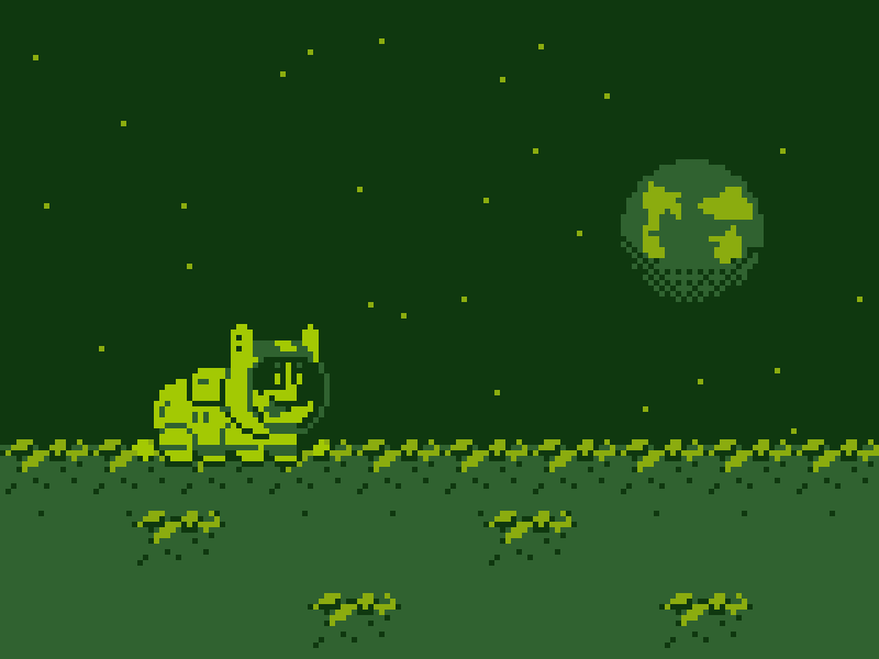 79 Moonlanding 8bit animation astronaut corgi dog dogsinspace gameboy moon pixelart retro space