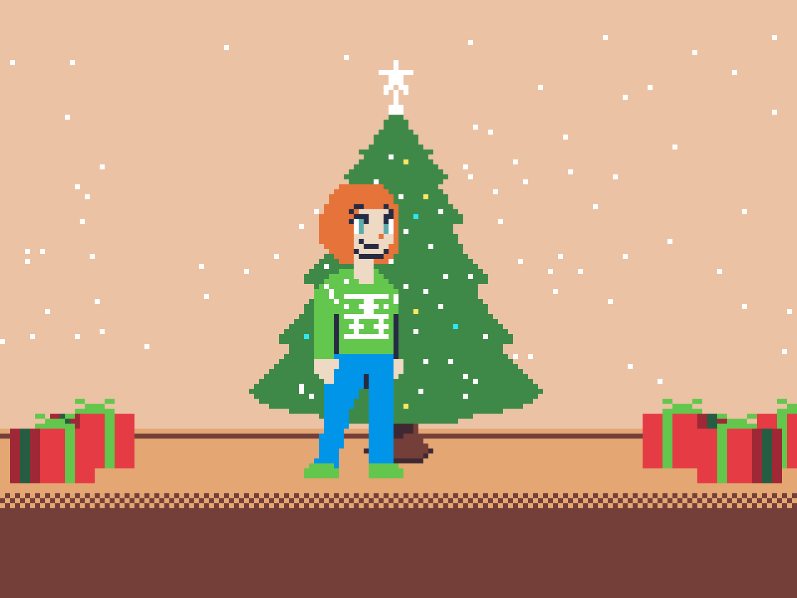 Christmas Present 8bit animation christmas christmascheer christmastree corgi dog gameart gift holiday holidayspirit pets pixelart pixelpets retro tree xmas ドット絵