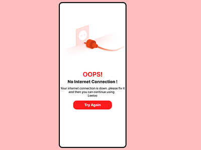 No Internet connection error nointernet screen ui