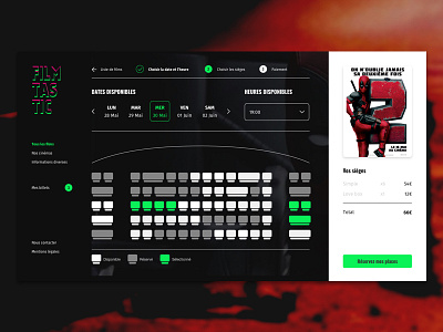 Cinema Ticket Booking 02 app booking cinema color design ticket ui ux web