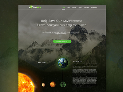 Earth Page earth environment galaxy green logo web website