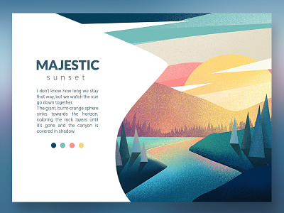 Sunset Card card colors design illustration ipadpro procreate