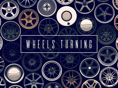 Wheels Turning car illustration racing rims tuning vehicle wheels