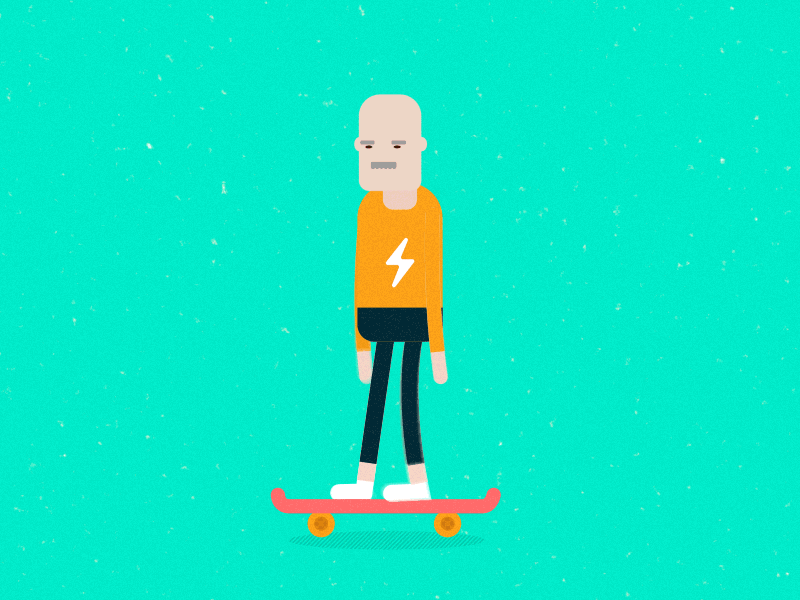Grandpa Skaterboy ae skating skateboard grandpa vector gif badass aftereffects
