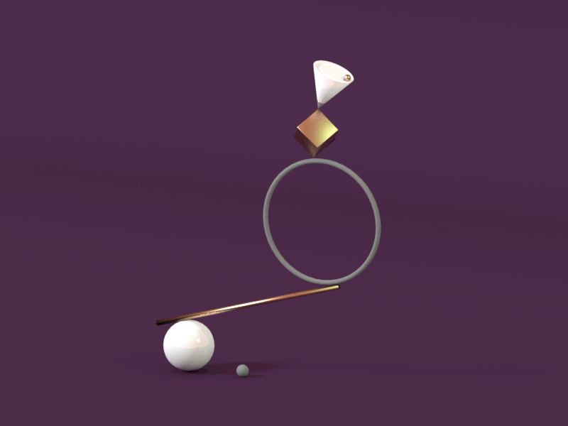 Keep dancing 3d abstract blender gif loop low poly objects render shapes space