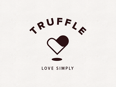 Redesign of Truffle Logo badge dating love simple