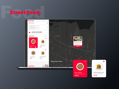 Street Food Finder Screen branding design 2020 design 2021