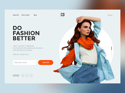 CO fashion agency fashion landing page web design