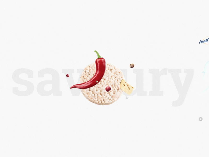 Yummy snack on every day food health promo page web design