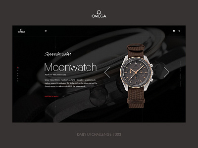 Omega Moonwatch. Landing page 003 dailyui landingpage omega watches webdesign