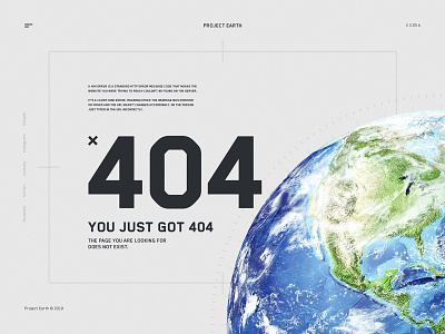 404 page for nonexistent project 008 404 dailyui earth uiux