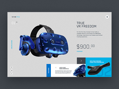 HTC vive pro. Product page