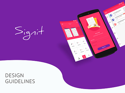 Sign it : Signature App clean design designer guideline minimal product signature