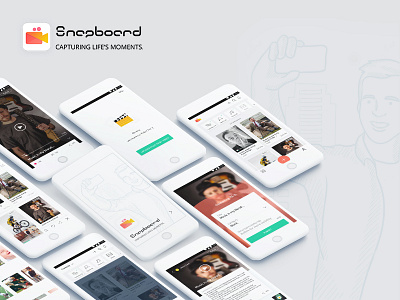 Snap Board (Video App) app clean click minimal snap upload user experience user interface video