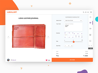 Create your custom product: Web Tool art clean customize design latest leather lokalart minimal product tool web website