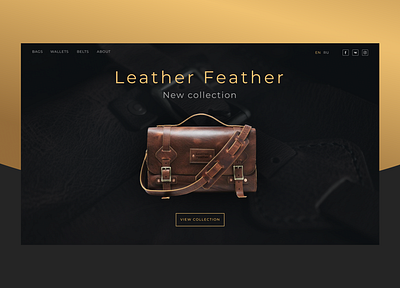 QUALITY LEATHER GOODS HANDCRAFTED IN BELARUS art business cards design clean concept design experience hand crafted identity branding illustration interface leather goods logo minimal product quality trend 2019 typography ux ui web