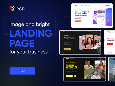 Image and bright Landing page for your business
