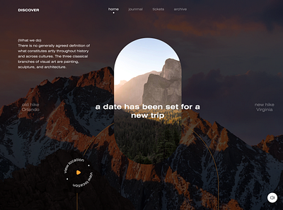 Discover New Places - Website Design adventure agency booking design discover explore flight holidays nature tourism travel travel booking trip ui ux web app website