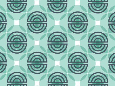 Derivative Pattern circles gray green half circles mint overlay pattern repeat