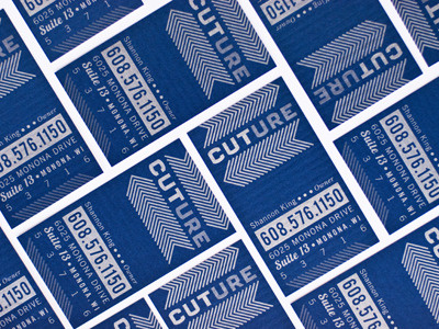 Silver on Blue business cards cuture on blue paper printed silver ink typography