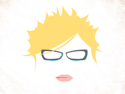 Selfie blonde glasses hair illustration lips portrait self portrait selfie smirk spiky hair texture