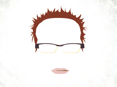 Hubby face floating glasses hair husband illustration lips nate portrait