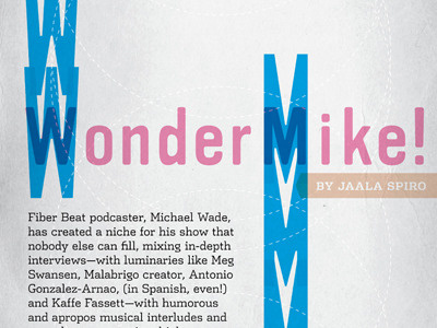 Wonder Mike editorial knitcircus layout magazine type