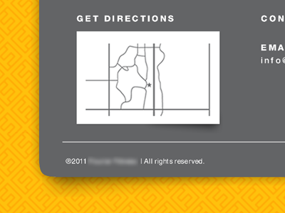 Directions gray map web website yellow