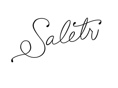 Saletri handrendered icon logo script type