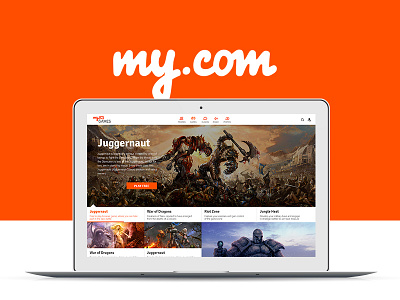 My.com games design flat my.com site web