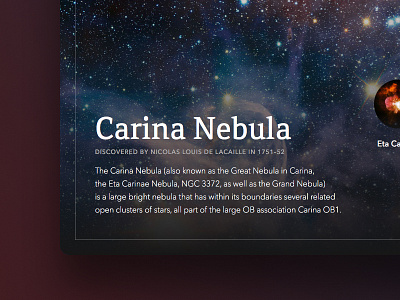 Nebula dark space typography ui web