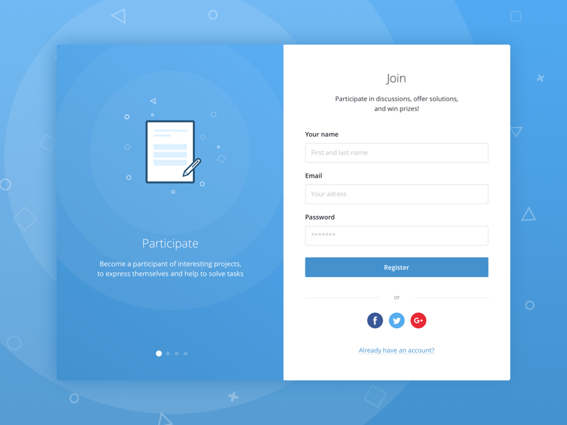 Authorization form by Nikita Yarygin on Dribbble