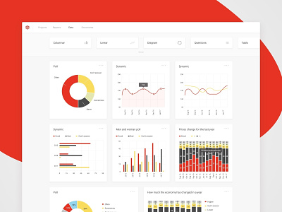 Red Box analytics dashboard data analytics design interface metrics ui web