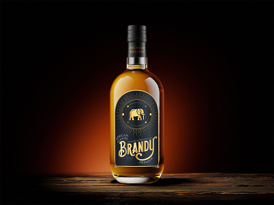 African Giants Brandy alcoholic brands branding brandy brandy label design graphic design illustration logo typography vector whisky labels